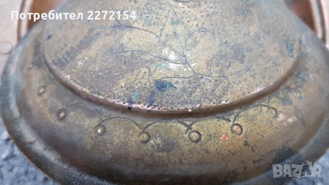 Медна тенджера тиган, снимка 2 - Антикварни и старинни предмети - 44341355