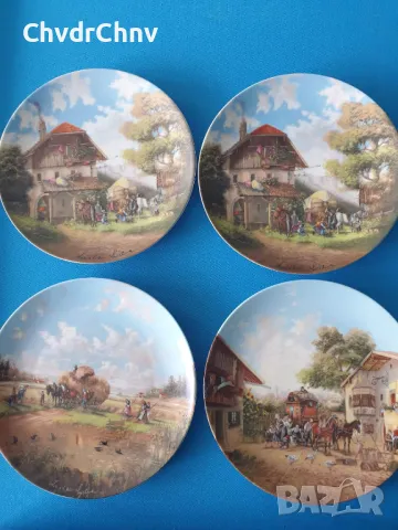 7бр Seltmann/ЗЕЛТМАН Бавария немска колекционерска декоративна порцеланова чиния-картина/пейзажи, снимка 11 - Вази - 48853195
