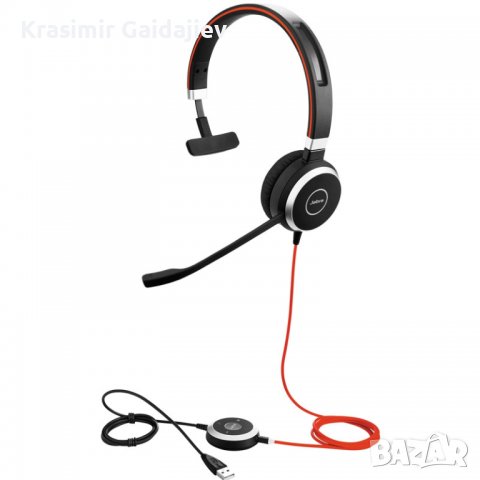 Jabra Evolve 40 UC моно слушалка с кабел