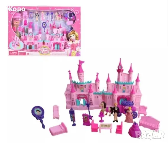 Замъкът на пепеляшка и принца с каляската със светлинни ефекти 132409