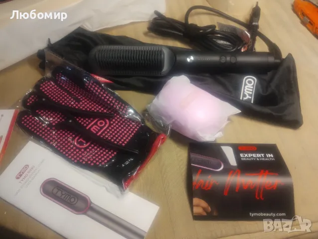 TYMO Ring Hair Straightener Comb - 5 Temps, бързо отопление, двойно напрежение

, снимка 2 - Преси за коса - 48470932