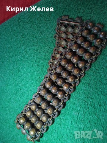 19 ВЕК ВЪЗРОЖДЕНСКА БРОНЗОВА ОРНАМЕНТИРАНА ЕТНОГРАФСКА ГРИВНА МАЙСТОРСКА РАБОТА НАКИТ за НОСИЯ 25319, снимка 14 - Антикварни и старинни предмети - 34806247