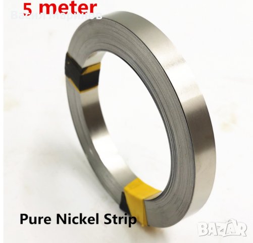 Продавам никелова лента за точкова заварка 99.96% никел (Pure nickel strip) 0.15мм и 0.20мм, снимка 2 - Друга електроника - 39588845