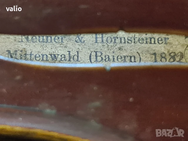 Много стара Немска цигулка Neuner & Hornsteiner 1882г., снимка 6 - Антикварни и старинни предмети - 50884792