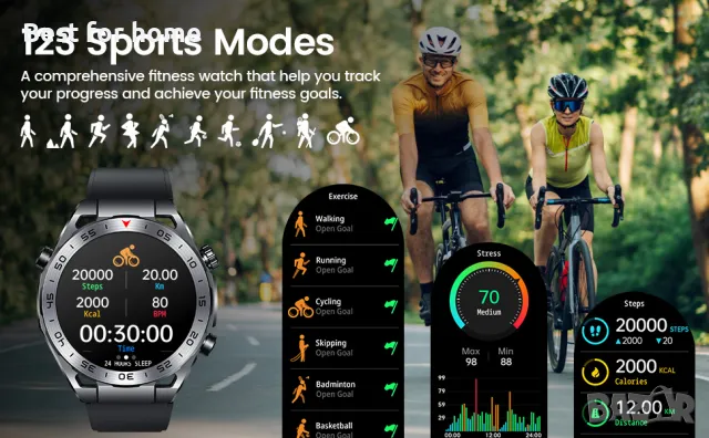 Луксозен мъжки смарт часовник NIIZZERO с метален корпус , снимка 12 - Смарт гривни - 48711064