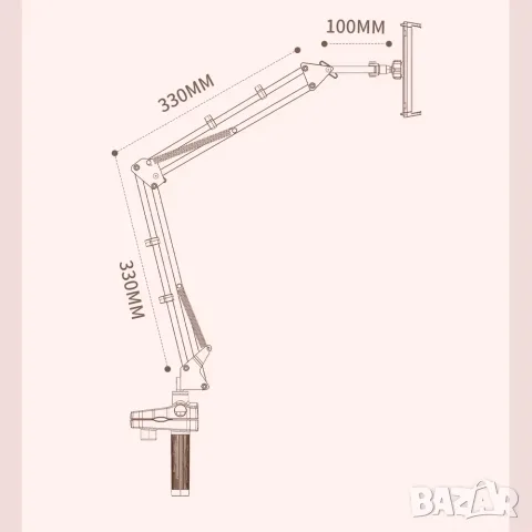 Нова универсална стойка за телефон и таблет, Разтяга се и се върти на 360°, Здрава и стабилна, снимка 11 - Селфи стикове, аксесоари - 55781656