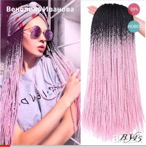 Изработване на плитки на цяла коса с канекалон, снимка 1