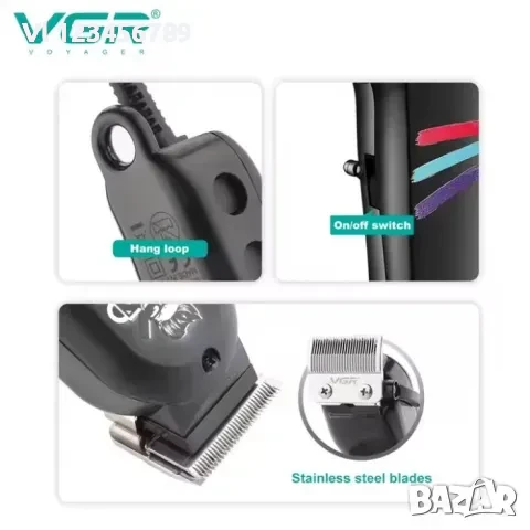 Електрическа машинка за подстригване VGR V-129 - ПРОФЕСИОНАЛНА, снимка 2 - Тримери - 50742932