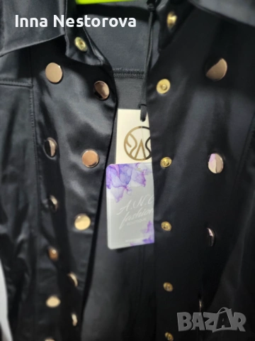 Блуза тип сатен С, снимка 2 - Блузи с дълъг ръкав и пуловери - 53946360