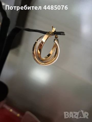 ДАМСКИ ЗЛАТНИ ОБЕЦИ ХАЛКИ 14К.  645ЛВ. , снимка 7 - Обеци - 50460161