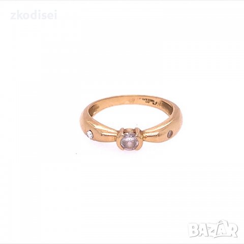 Златен дамски пръстен 2,7гр. размер:53 14кр. проба:585 модел:12492-5, снимка 1 - Пръстени - 38720699