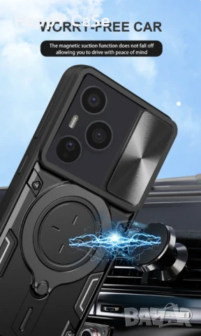 Honor 400 Pro / 400 Lite / 400 / GIANT RING Удароустойчив кейс гръб калъф с пръстен, снимка 4 - Калъфи, кейсове - 50077827