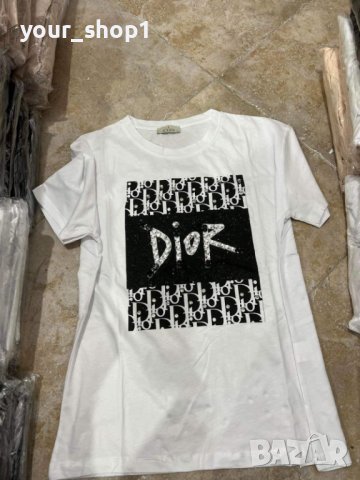2 цвята дамски тениски Dior, снимка 4 - Тениски - 39867076