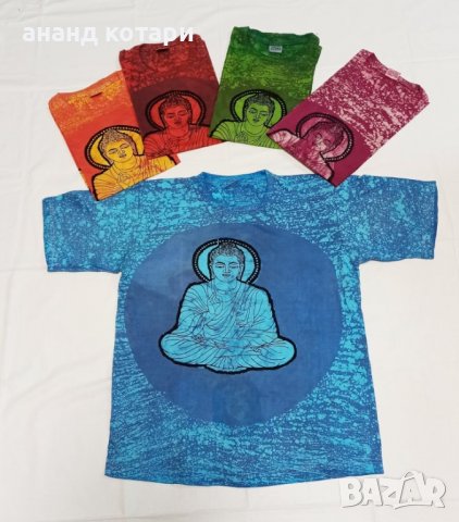 Индийски ръчно рисувани тениски- памук, снимка 10 - Тениски - 36599695