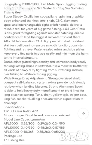 Макара за дънен риболов , снимка 6 - Макари - 48446642