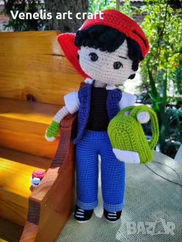 Аш Кечъм / Плетена кукла / Покемон/ Pokémon , снимка 5 - Кукли - 50978055