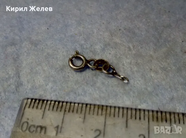 СТАРА СРЕБЪРНА ЗАКОПЧАЛКА СРЕБРО 925 КАРАБИНКА За СИНДЖИРЧЕ ГРИВНА КОЛИЕ ВЕРИЖКА 49928, снимка 3 - Други - 49517865