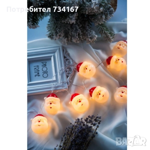 Коледна украса, светещи LED лампички с Дядо Коледа SD19, снимка 5 - Декорация за дома - 51881810