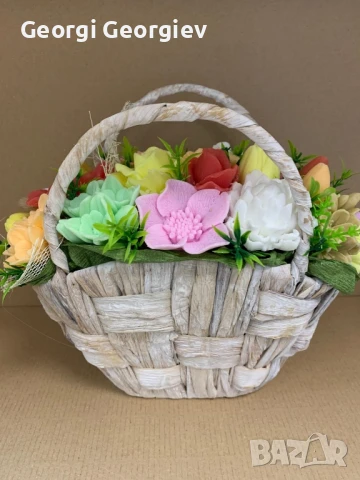 цветя изработени с глицеринов ароматен сапун , снимка 2 - Декорация за дома - 50807930