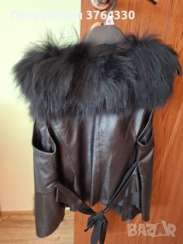 Къс елек ,гръб от кожа