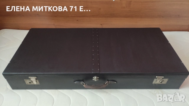 Голям ретро кожен куфар или калъф -с кожена дръжка, снимка 2 - Антикварни и старинни предмети - 53891066