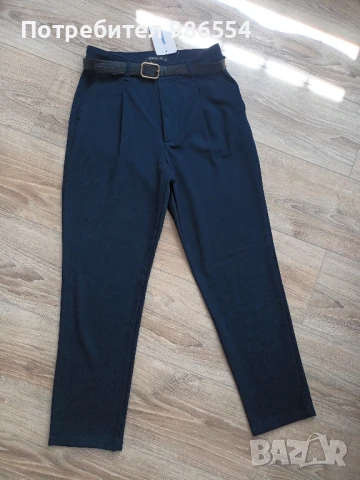 Дамски нов панталон размер 36 с колан тъмносин, снимка 3 - Панталони - 51158063