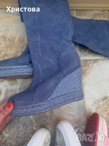 Дънкови ботуши ,маратонки, снимка 5 - Дамски ботуши - 54320162