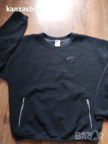 Nike Club Fleece Men's Winterized Crew - мъжка шерпа блуза С, снимка 6 - Спортни дрехи, екипи - 53180087