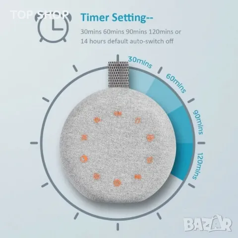 Преносима машина за бял шум за бебета 40 успокояващи звука за сън, снимка 5 - Пелени, памперси - 49093032