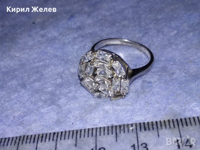 ИЗУМИТЕЛЕН СКЪПОЦЕНЕН СРЕБЪРЕН АРТ ПРЪСТЕН РОДИРАНО СРЕБРО 925 с ИСКРЯЩ ЛАБОРАТОРЕТ МОЙСАНИТ 33200, снимка 16 - Пръстени - 40556536