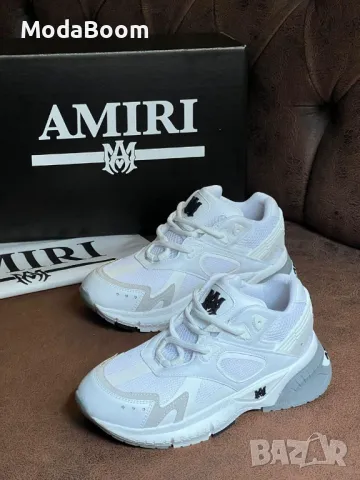 Amiri бели дамски маратонки , снимка 3 - Маратонки - 48455913