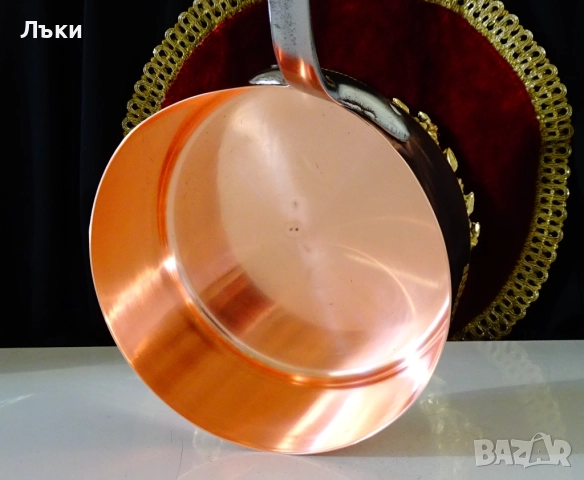 Медна тенджера 1 л.,чиста червена мед. , снимка 6 - Антикварни и старинни предмети - 52553355