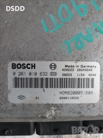 Компютър двигател / ECU 0281010632 за Renault Trafic 1.9 DCI, Opel Vivaro 1.9 DTI, снимка 2 - Части - 52870387