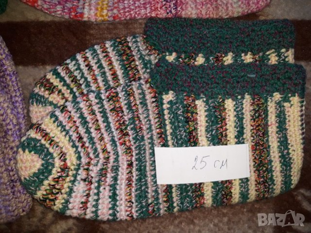 Домашно плетени вълнени терлици, снимка 4 - Други - 38494674
