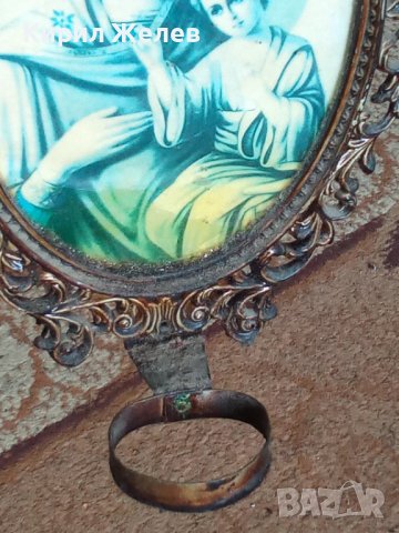 Икона стара метална 29334, снимка 5 - Декорация за дома - 38062427