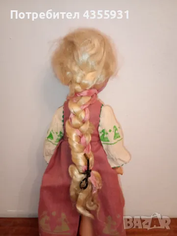 Стара руска кукла зеленоока с плитка старина руска кукла , снимка 2 - Антикварни и старинни предмети - 50103926