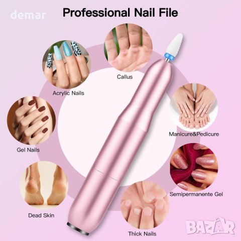 Комплект електрически пили за акрилни нокти, снимка 6 - Други - 42655464