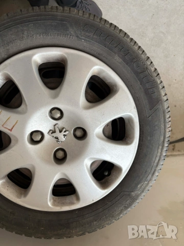 Зимни Гуми с Джанти Железни с Тасове 195 65 15 от Peugeot 307, снимка 5 - Гуми и джанти - 54211736