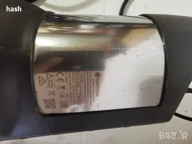 Потопяема помпа за чиста вода Gardena Clear Water 11000 Aquasensor /09034-20/, снимка 14 - Други инструменти - 49289752