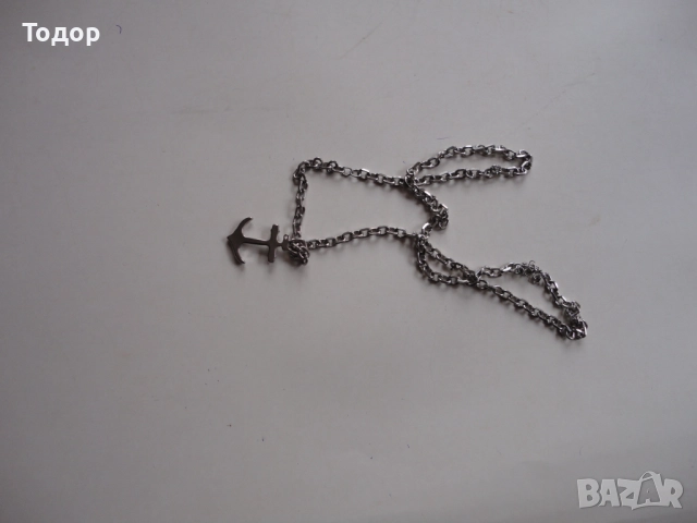 Масивен синджир медальон с котва от медицинска стомана , снимка 3 - Колиета, медальони, синджири - 52668449