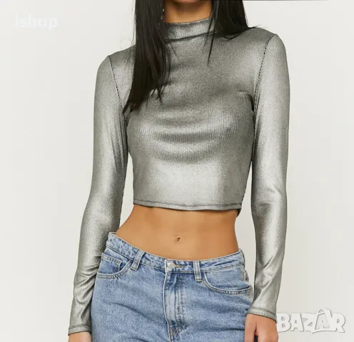 Дамска Сребриста Блуза
