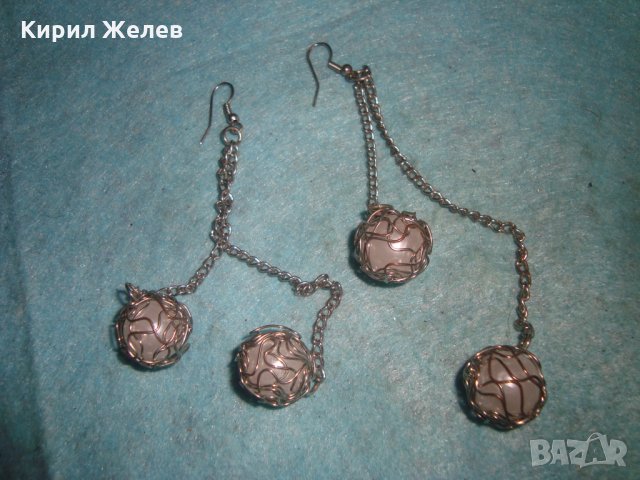 АРТ ХЕНД МЕЙД ХИПАРСКИ НЕЖНИ КРАСИВИ СРЕБРИСТИ ОБЕЦИ 27094