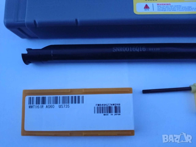 Комплект стругарски нож SNR0016Q16 с 10 пластини 16IR AG60 и ключ, снимка 5 - Стругове - 53926569