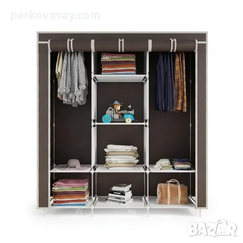 Текстилен гардероб 130×175 см – 8 рафта, 5 цвята