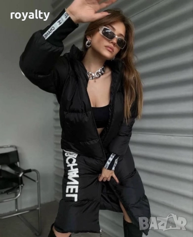 Ch🅰️nel Зимно Черно Дамско Яке, снимка 3 - Якета - 52135289