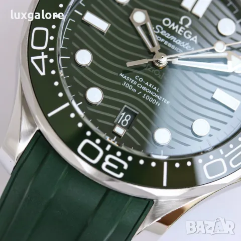 Мъжки часовник OMEGA Seamaster Diver 300M Green с автоматичен механизъм, снимка 4 - Луксозни - 49461685