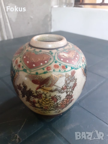 Красива стара ваза порцелан Сатцума Satsuma