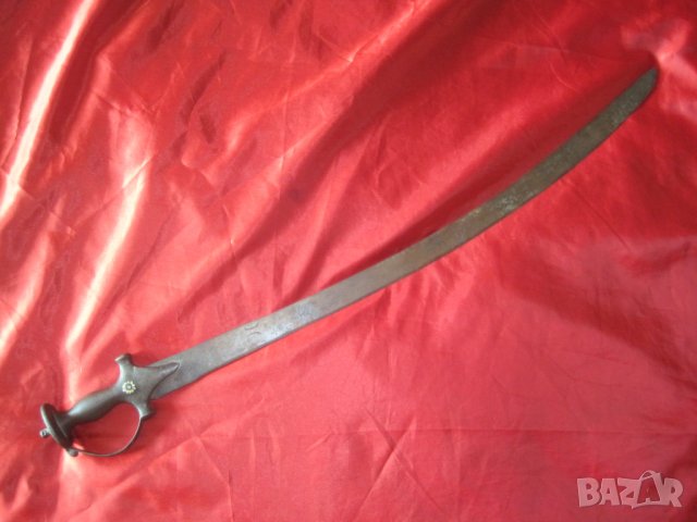 Стара Сабя със златни орнаменти, Талвар, Индийска, Тулвар, Ятаган, Острие