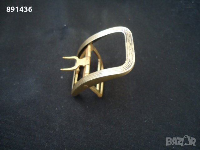 Стара френска сребърна катарама за колан с позлата антикварна, снимка 8 - Антикварни и старинни предмети - 29775645