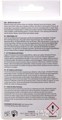 Комплект изкуствени нокти Art 2C в прасковен цвят с декорация от кристали, снимка 3 - Продукти за маникюр - 53140058